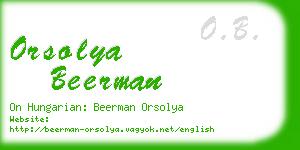 orsolya beerman business card